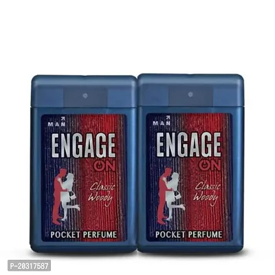Engage On Classic Woody Pocket Perfume for Men (17ml each) Pack of 2