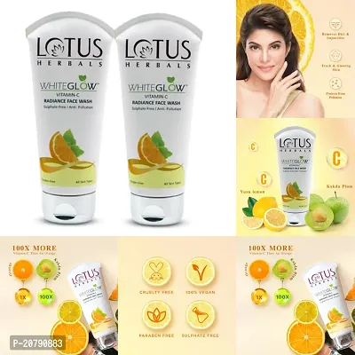 Lotus Herbals Whiteglow Vitamin C Radiance Face Wash (100 g each) Pack of 2