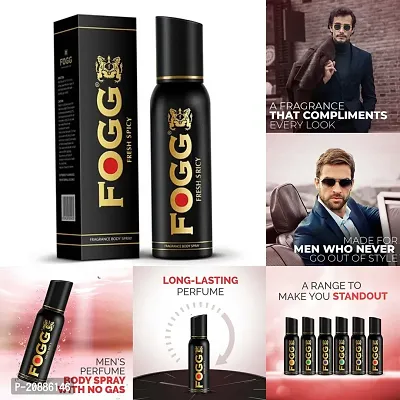 Fogg Black Fresh Spicy Body Spray Deodorant For Men (120ml)-thumb0