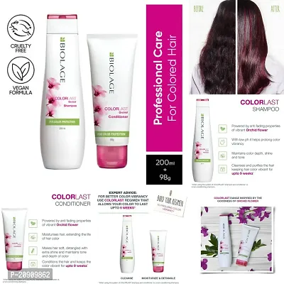 Matrix Biolage Colorlast 2-Step Professional Regime, Protects Colored Hair, Shampoo(200 ml) + Conditioner(98 gm)