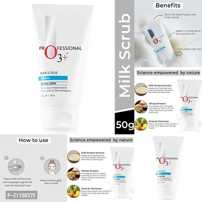 O3+ Milk Scrub Dry Skin For Gentle Exfoliation  Nourished Glow (50gm)