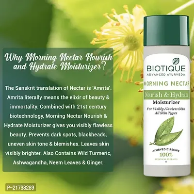 Biotique Morning Nectar Nourish  Hydrate Moisturizer (120ml)-thumb2