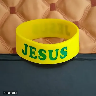 M Men Style Religious Catholic Jewelry Alphabet Jesus Yellow Selecone Bracelet For Men And Women-thumb3