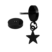 Sullery Punk Fashion Star Charm Drop Huggie Earring 01 Stainless Steel Stud Earring For Men And Women-thumb1