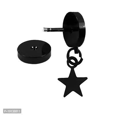 Sullery Punk Fashion Star Charm Drop Huggie Earring 01 Stainless Steel Stud Earring For Men And Women-thumb2