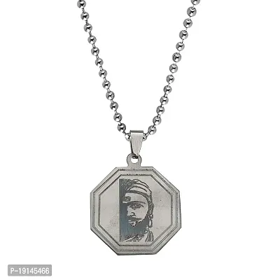 Buy Sullery Chhatrapati Shivaji Maharaj Rajmudra Locket With Chain Silver Stainless Steel Religious Spiritual Jewellery Pendant Necklace Chain For Men And Boys Online In India At Discounted Prices