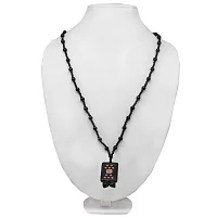 Religious Jewelry Mahakal Locket Black White Crystal Cotton Dori Necklace Pendant-thumb2