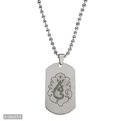 Buy Sullery Lord Ganesh Chintamani Vighneshwara Moriya Locket With Chain Silver Stainless Steel Religious Spiritual Jewellery Pendant Necklace Chain For Men And Boys Online In India At Discounted Pric...