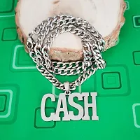 M Men Style Personalised Cash Locket Bikers Jewelry Link Chain Silver Stainless Steel Pendant Necklace For Men And Women LC303-thumb1
