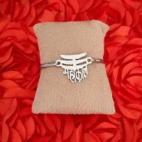 M Men Style Religious Lord Shiv Mahakal Bangle Cuff kada Silver Stainless Steel Religious Bracelet For Men And Women-thumb3