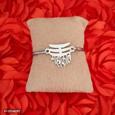 M Men Style Religious Lord Shiv Mahakal Bangle Cuff kada Silver Stainless Steel Religious Bracelet For Men And Women-thumb4