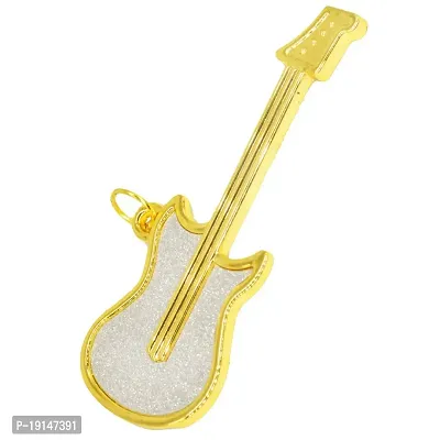 Sullery Fashion Music Guitar Pendant Necklace Gold  Silver Zinc  Alloy Necklace Pendant