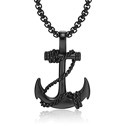 Men Style Nautical Anchor Mooring Rope Marine Rudder Sailor Jewelry? Stainless And Metal Pendant Necklace Chain For Men And women Anish202204