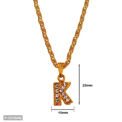 Sullery Alphabet Initial Letter K Locket Gift for Lover Girlfriend Wife Sister Pendant Necklace for Women and Girl-thumb2