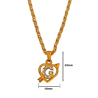 Sullery Alphabet Initial Letter Heart Arrow G Locket Gift for Lover Girlfriend Pendant Necklace for Women and Girl-thumb1