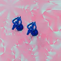 Sullery Religious Jewelry Trishul?Piercing Jewelry Blue Stainless Steel Stud Earring For Men And Women-thumb1