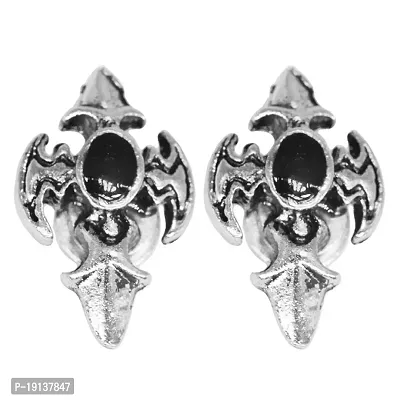 Sullery Religious Jewelry Jesus Cross Jewelry Stainless Steel Silver Stud Earring