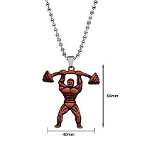 Sullery Fitness Gym Masculine Barbell BodyBuilder Dumbbells Gym Jewelry Copper Zinc,Metal Necklace Chain For Men And Women-thumb1