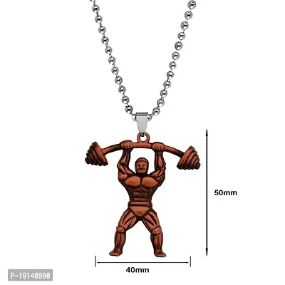 Sullery Fitness Gym Masculine Barbell BodyBuilder Dumbbells Gym Jewelry Copper Zinc,Metal Necklace Chain For Men And Women-thumb2