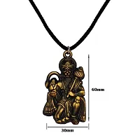 M Men Style Hindu Lord Bajrangbali Hanuman idol Monkey God of Devotion Locket With Bronze Cotton Dori Pendant Necklace For Men And Women SPn2022795-thumb1