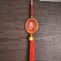 M Men Style Rotational Dual Side Hanuman And Shani Dev Oval Red Silk Tassel For Men SCr92-thumb3