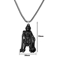 M Men Style Lord Hanuman Pawanputra Bajirang Bali Snake Chain Grey Zinc And Metal Pendant Necklace For Men And Women SPn20221063-thumb1