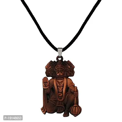 M Men Style Lord Shree Panchmukhi Hanuman With Cotton Dori Copper Zinc And Metal Pendant Necklace For Men And women