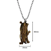 M Men Style Lord Shree Ram Idol Statue in Antique Finish Locket Murti With Chain Gold Zinc Metal Religious Pendant Necklace Chain For Men And Women-thumb1