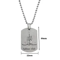 M Men Style Islamic Allah Muslim Islamic Jewelry Black And Silver Stainless Steel Pendant Necklace For Unisex SPn2022366-thumb1