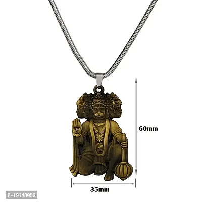 M Men Style Lord Shree Panchmukhi Hanuman Snake Chain Bronze Zinc And Metal Pendant Necklace For Men And women-thumb2