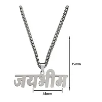 M Men Style Personalised Religious Jay Bheem Locket Bikers Jewelry Box Chain Silver Stainless Steel Pendant Necklace For Men And Women LCPna312-thumb1