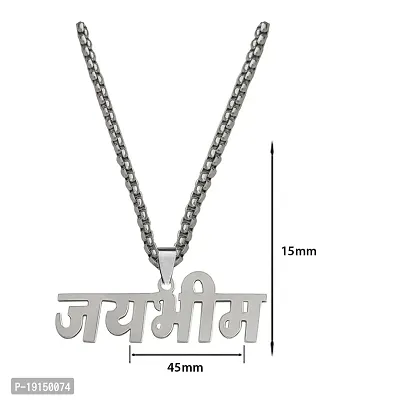 M Men Style Personalised Religious Jay Bheem Locket Bikers Jewelry Box Chain Silver Stainless Steel Pendant Necklace For Men And Women LCPna312-thumb2