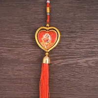 M Men Style Rotational Dual Side Heart Maa Durga Sherawali Kali  Red Silik Tassel For Men SCr100-thumb3