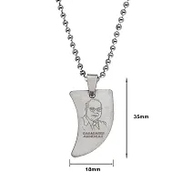 Sullery Dr Babasaheb Bhimrao Ramji Ambedkar Locket with Chain Silver Stainless Steel Religious Spiritual Jewellery Pendant Necklace Chain for Men and Boys-thumb1