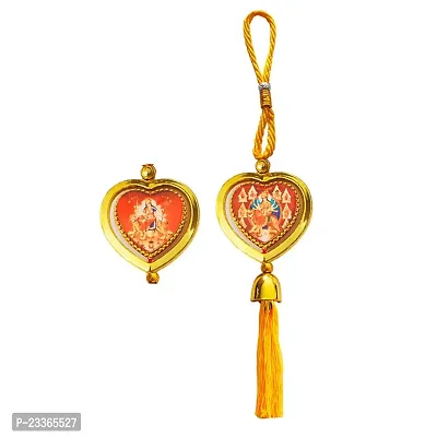 M Men Style Rotational Dual Side Heart Maa Durga Sherawali Kali Yellow Tassel For Men SCr101-thumb2