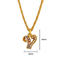Sullery Crystal Alphabet Initial Letter V Locket Gift forGirlFriend Wife Mother Sistar Gold Brass Alphabet Pendant Necklace Chain for Women and Girls-thumb1