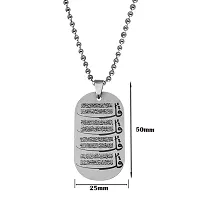 M Men Style Religious Muslim Allah Prayer Islamic Jewelry Black And Silver Stainless Steel Pendant Necklace Chain For Men And Women LSPn22021-thumb1