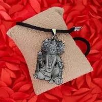 M Men Style Lord Shree Panchmukhi Hanuman With Cotton Dori Grey Zinc And Metal Pendant Necklace For Men And women-thumb2