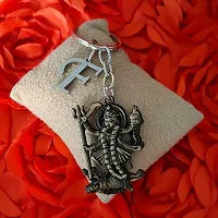 M Men Style Hindu Deity Powerful Mata Goddess Maha Kali Kalika Devi Initial Letter Alphabet - E Bronze Zinc And Metal Keychain For Men And Women-thumb2