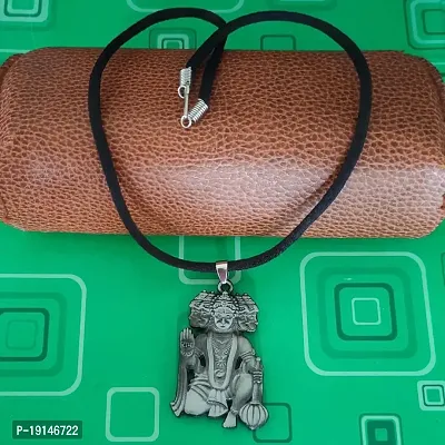 M Men Style Lord Shree Panchmukhi Hanuman With Cotton Dori Grey Zinc And Metal Pendant Necklace For Men And women-thumb5