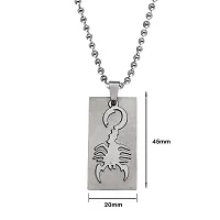 Sullery Scorpio Zodiac Star Sign Constellation Horoscope?Locket with Chain Silver Stainless Steel Biker Jewellery Pendant Necklace Chain for Men and Boys-thumb1