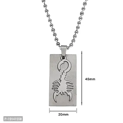 Sullery Scorpio Zodiac Star Sign Constellation Horoscope?Locket with Chain Silver Stainless Steel Biker Jewellery Pendant Necklace Chain for Men and Boys-thumb2