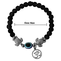 M Men Style 6mm Beads Black Yoga Meditation OM Turtle Evil Eye Elastic Strachable Charm Crystal Bracelet For Men And Women LCBR9A501-thumb1