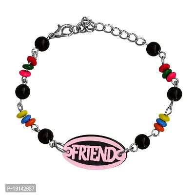 M Men Style Friend Oval Charm Beaded Bracelet With Lobster Clasp Pink Metal And Crystal And Acrylic Bracelet For Boys And Girls FriendSBr2022202