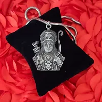 M Men Style God Shree Ram Snake Chain Grey Zinc And Metal Pendant Necklace For Men And women-thumb2