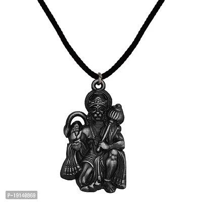 Sullery Lord Pawan Putra Hanuman Locket With Cotton Dori Chain Brass Religious Jewellery Pendant Necklace Chain For Men And Women