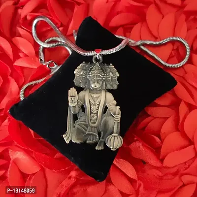 M Men Style Lord Shree Panchmukhi Hanuman Snake Chain Bronze Zinc And Metal Pendant Necklace For Men And women-thumb3
