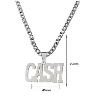 M Men Style Personalised Cash Locket Bikers Jewelry Link Chain Silver Stainless Steel Pendant Necklace For Men And Women LC303-thumb3