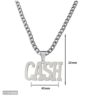 M Men Style Personalised Cash Locket Bikers Jewelry Link Chain Silver Stainless Steel Pendant Necklace For Men And Women LC303-thumb4