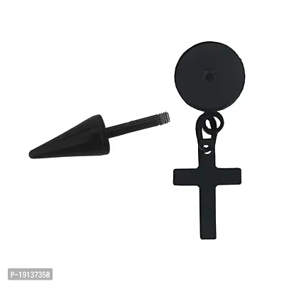 Sullery Religious Jesus Cross Stud Earring 01 Stainless Steel Stud Earrings For Men And Women-thumb2